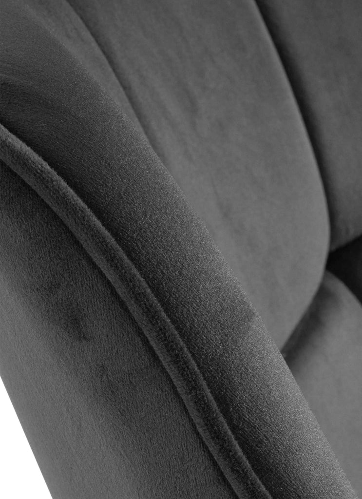 Sedia da pranzo Westport Velvet grigio scuro
