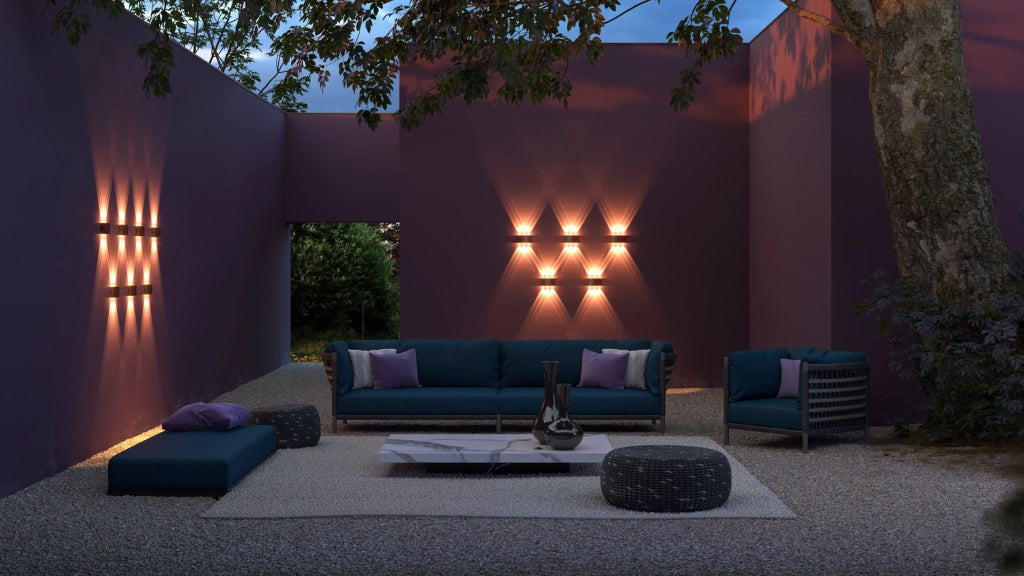 Lampada Da Parete Moderna Da Esterno Metallo Nero Luce Led 4W Ip54