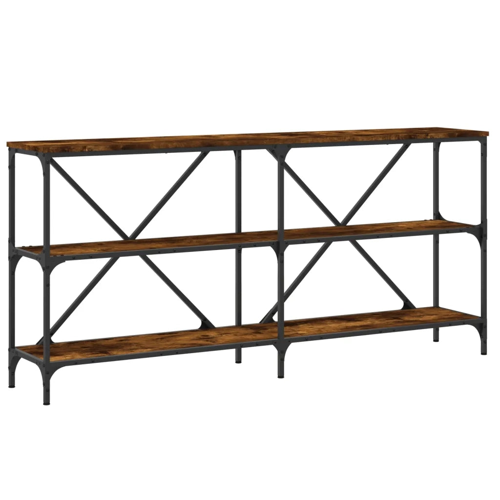 Tavolo Consolle Rovere Fumo 160x30x75cm Legno Multistrato Ferrocod mxl 126485