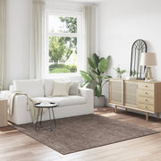 Tappeto shaggy  con supporto in lattice marrone 200x200 cm