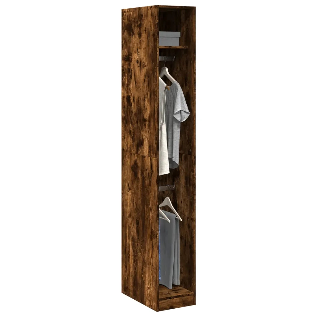 vidaXL Armadio Rovere Fumo 30x50x200 cm in Legno Multistrato