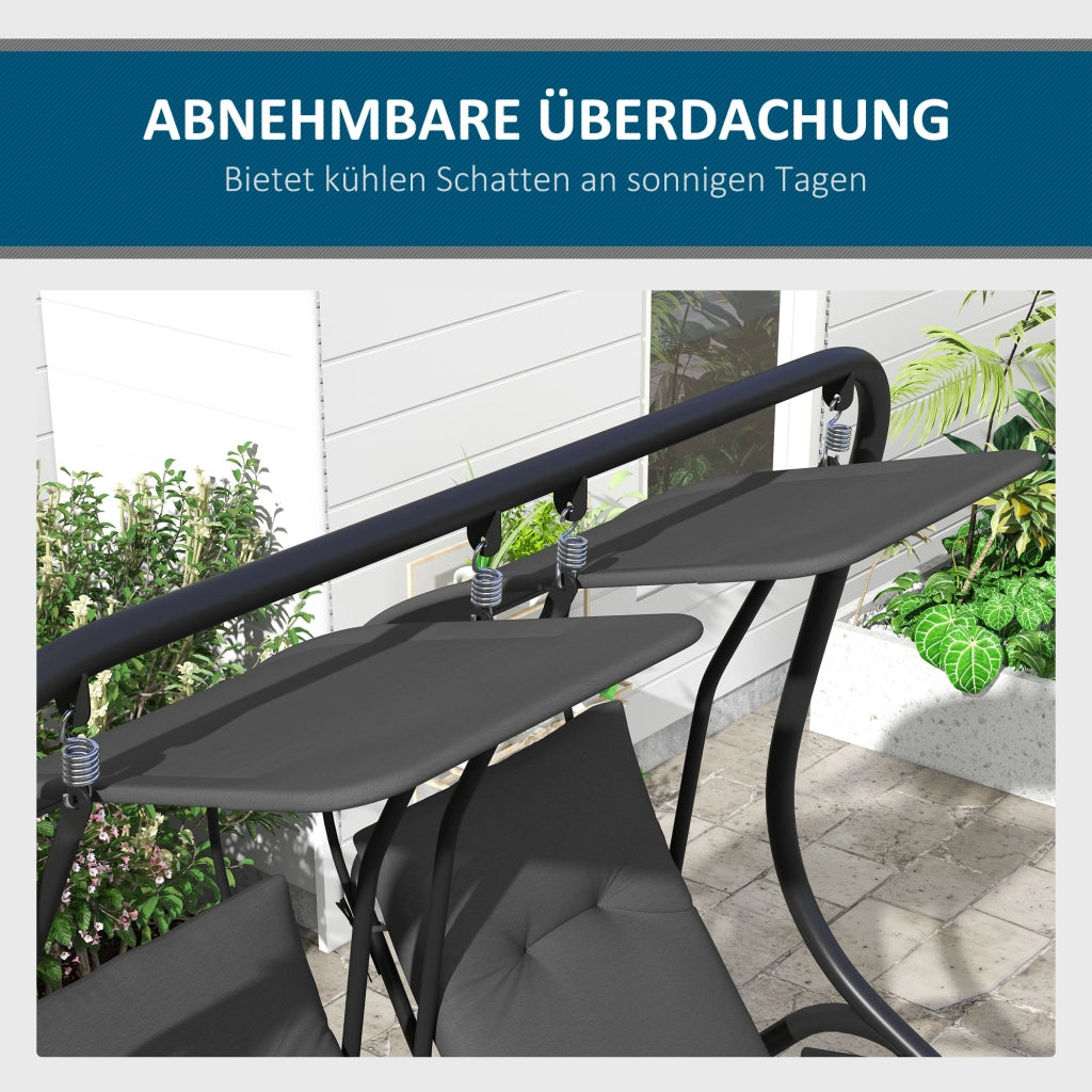 Altalena da giardino Hollywood ¨C zephmum ¨C 2 posti, grigio, 170x136x170 cm