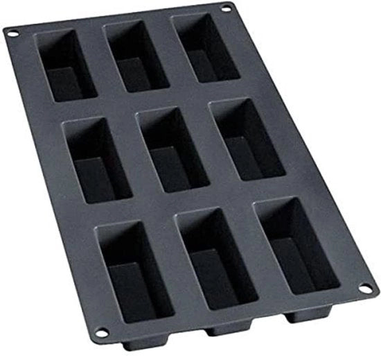 Muffiniera per Cakes Miniatura da 9 Pezzi - Nero - Muffiniera per Dolci in Silicone