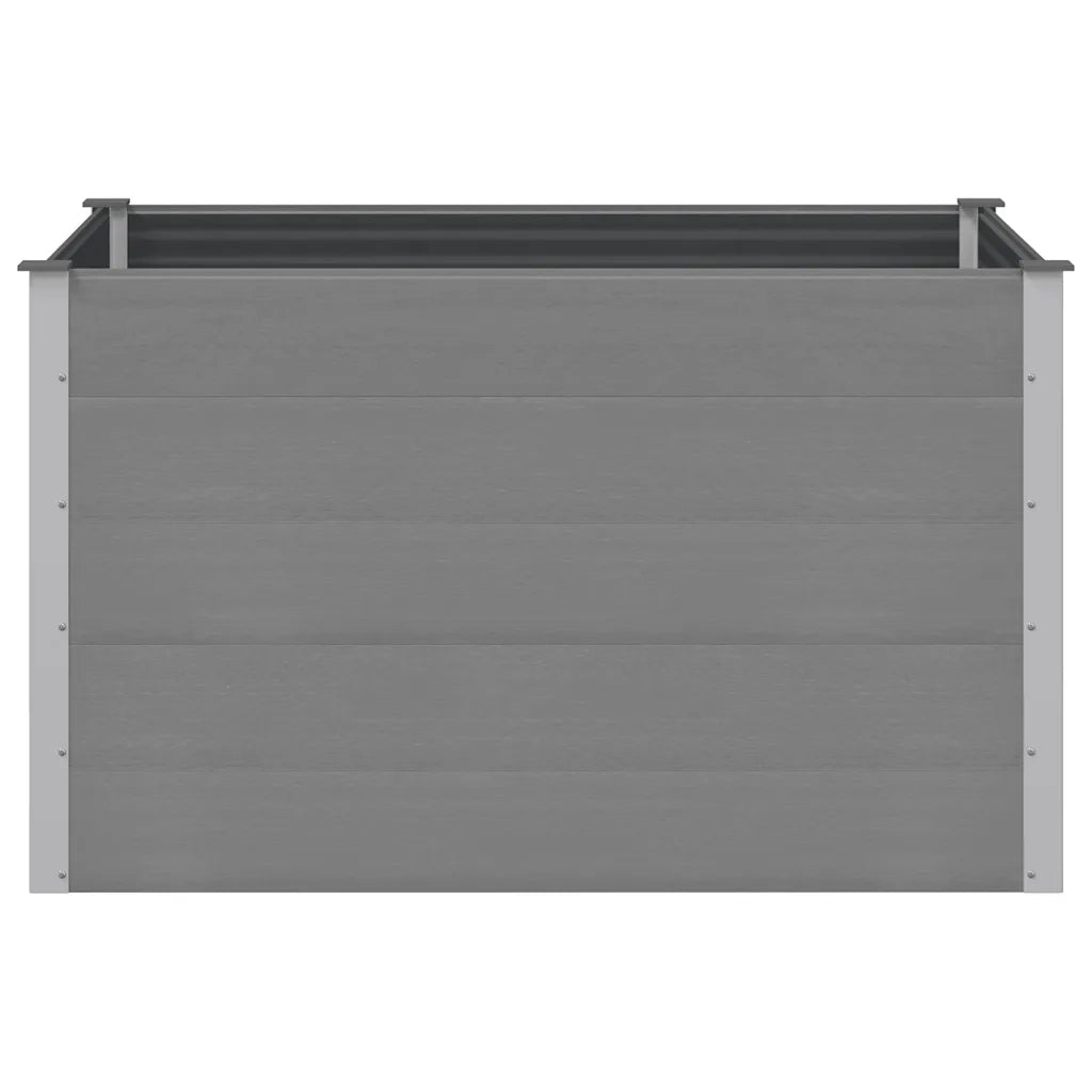 Letto Rialzato da Giardino in WPC 150x100x91 cm Grigio 43610