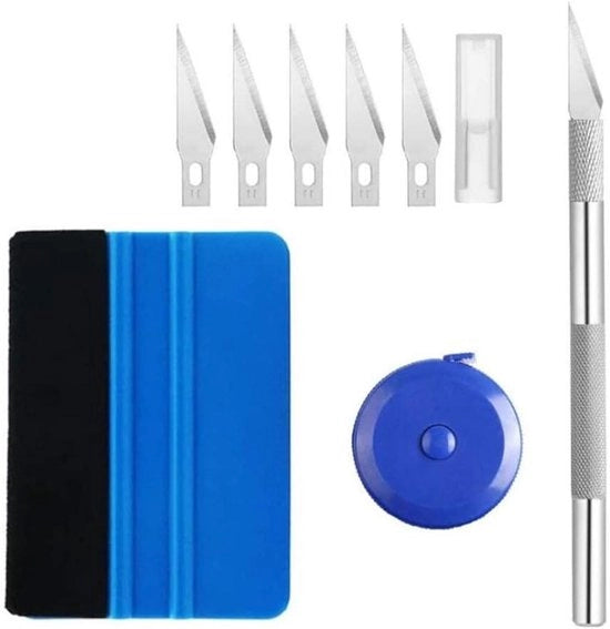 Kit di installazione 8 pezzi per pellicola auto e vinile con strumento a rasoio