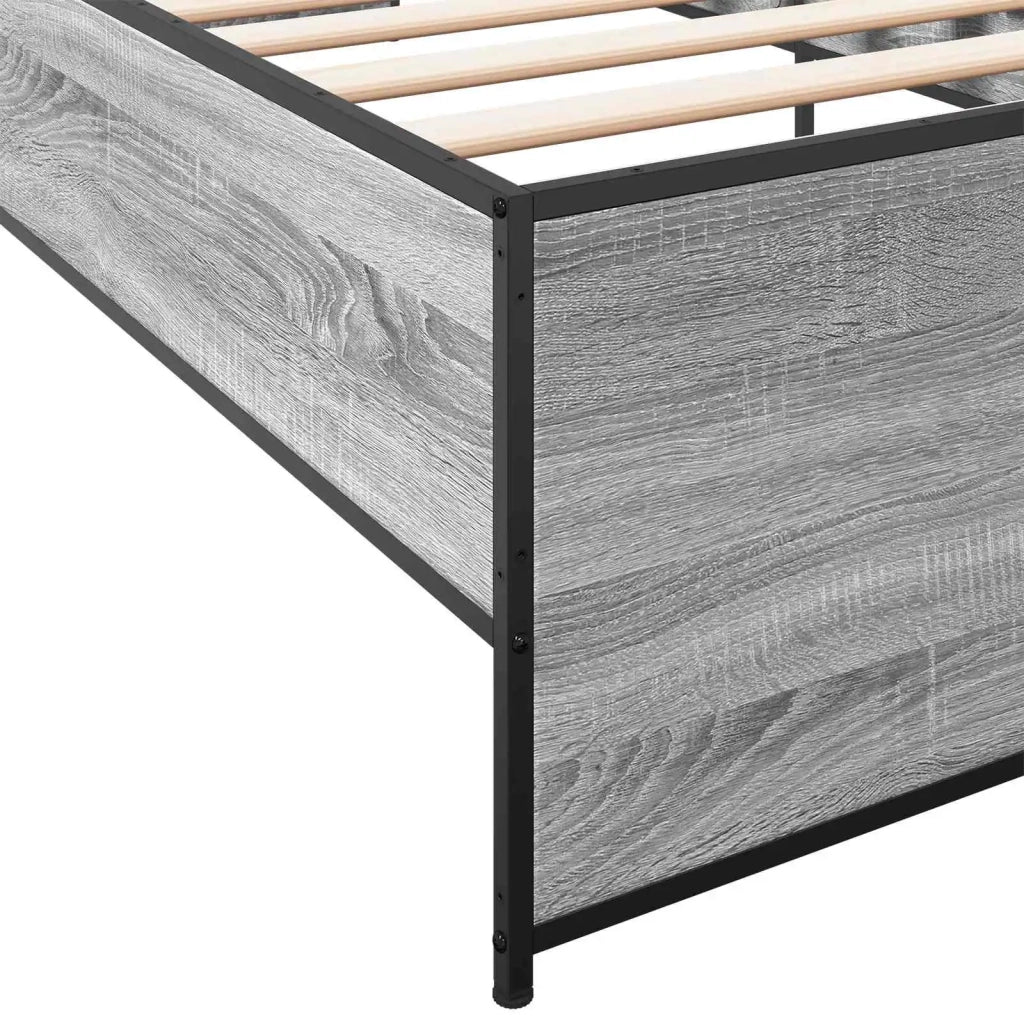 Struttura del letto-Giroletto Sonoma grigio 80 x 200 cm 616876