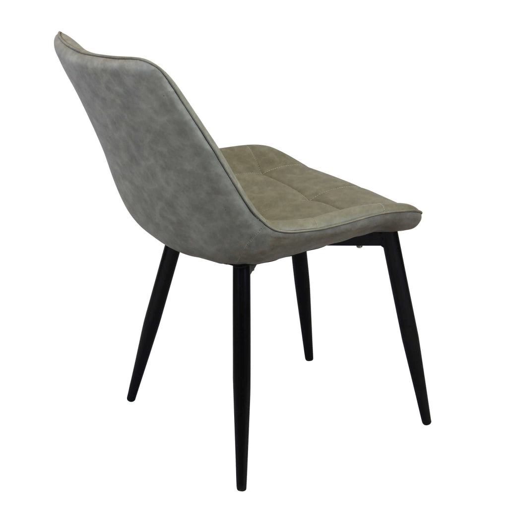Poltrona per Sala da Pranzo in Ecopelle Metallo cm 44x50x83 - WINNY