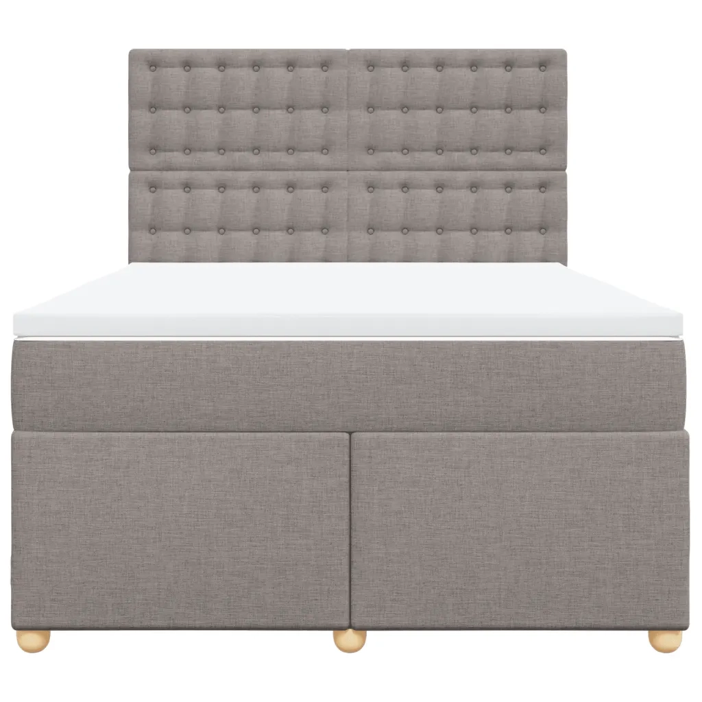 Giroletto a Molle con Materasso Tortora 140x190 cm in Tessuto