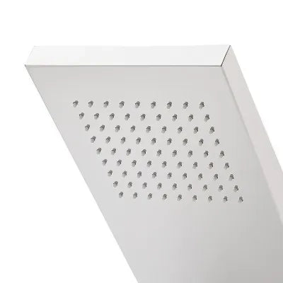 Soffione doccia a sbalzo 22x50 cm cromato in acciaio inox