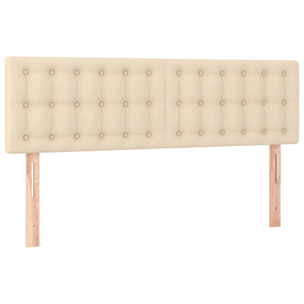 Giroletto a Molle con Materasso Crema 140x19 cm in Tessuto