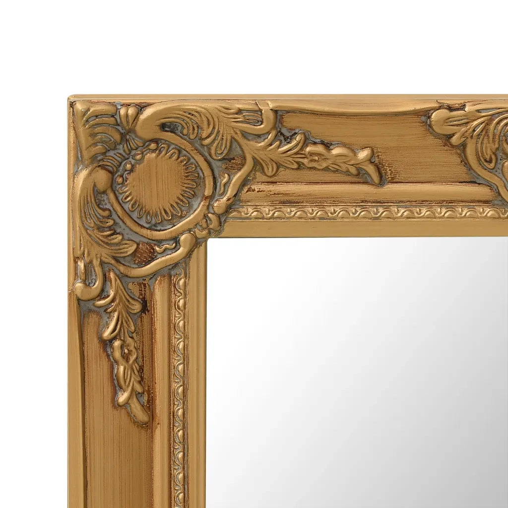 Specchio da Parete Stile Barocco 50x50 cm Oro 320313