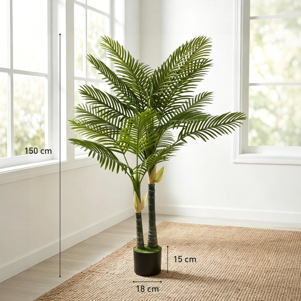 Palma artificiale decorativa in vaso ¨C zephmum ¨C 150cm verde