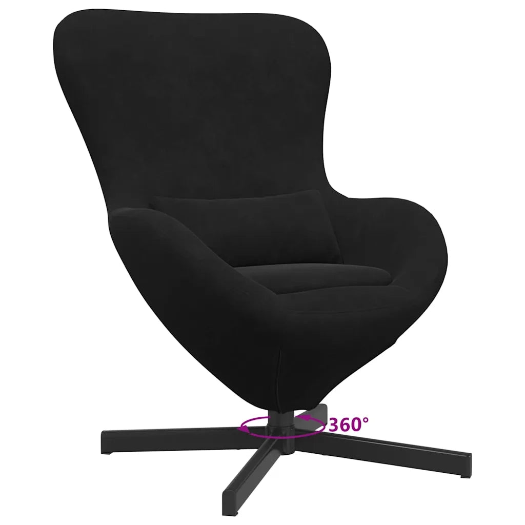 Divano Sedia-Poltrona uovo Nero 63 x 73 x 90 cm Velluto