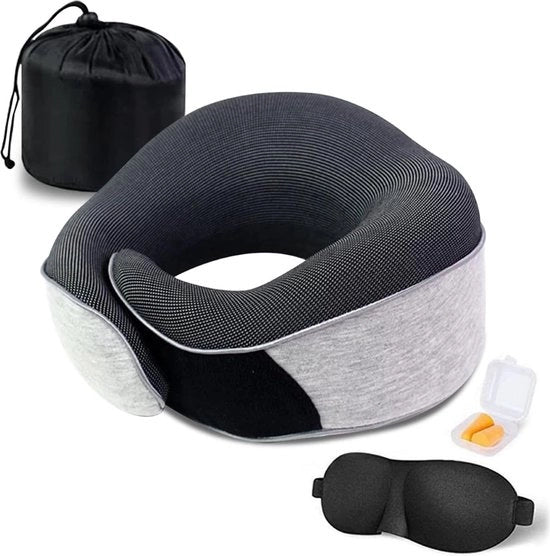 Cuscino ortopedico per viaggiare cuscino per volo miglior cuscino di schiuma di alta densità supporto cervicale cuscino morbido per sonno rilassante uso aereo, auto e domestico
