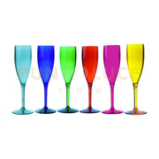 TUMBLER BICCHIERI FLUTE SET 6 PEZZI MULTICOLOR