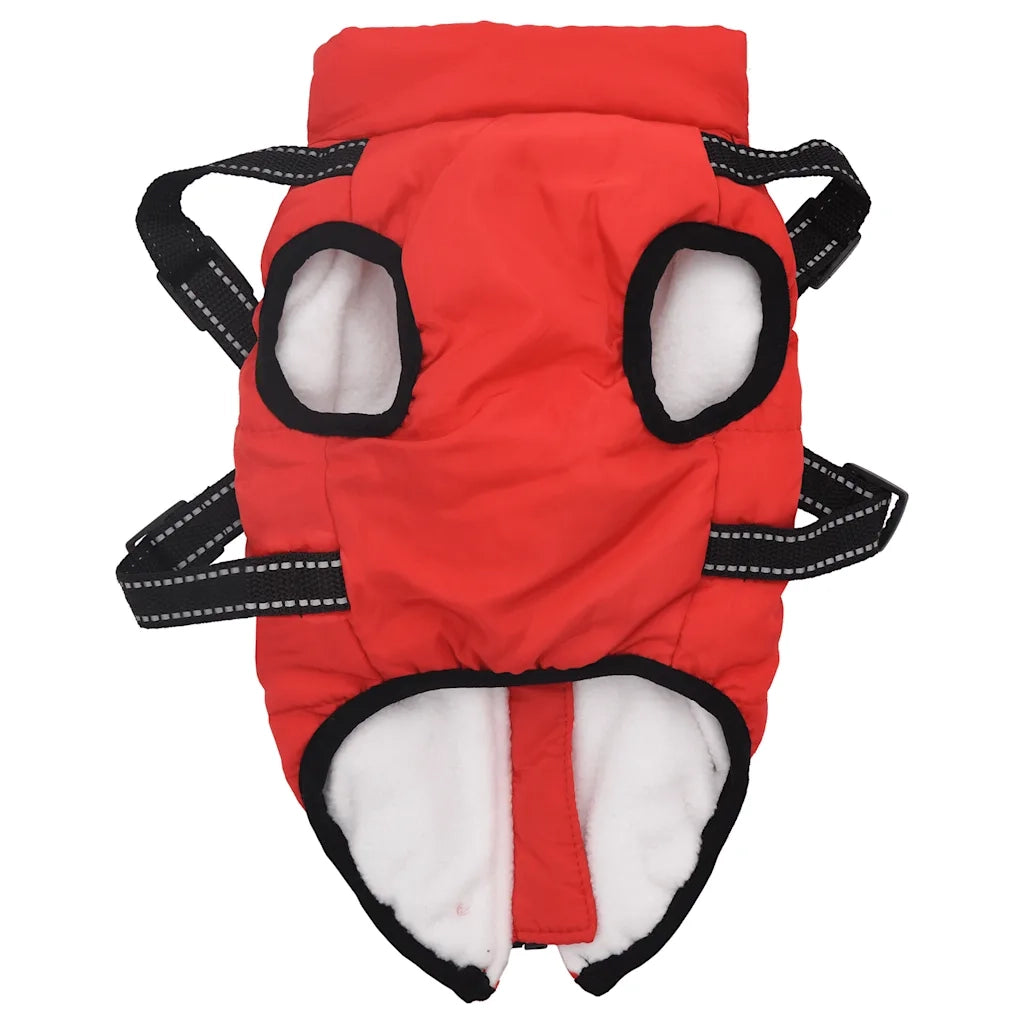 Cappotto Cani Imbracatura Impermeabile Riflettente Rosso L36 CFW9922461