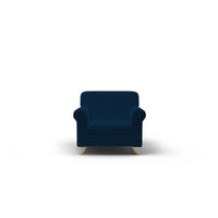 Copridivano Elasticizzato 2 Posti in Poliestere Iris Blu Scuro