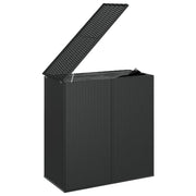 Contenitore per cuscini contenitore da giardino in resina intrecciata 100 x 49 x 103,5 cm nero 02_0013156