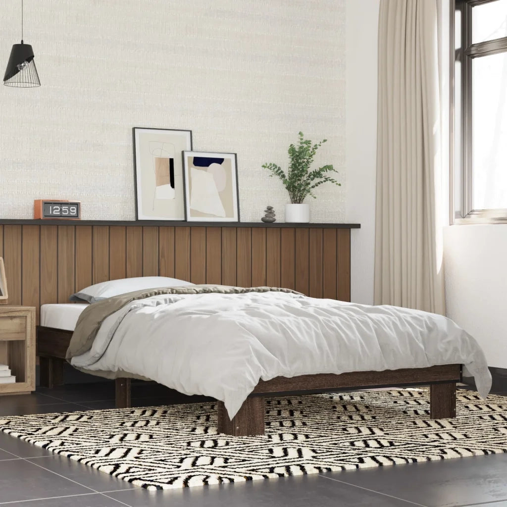 Giroletto Rovere Marrone 75x190 cm Legno Multistrato e Metallo 845881