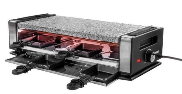 Unold 48760 Griglia per Raclette 8 persone 1200 W Piastre Rimovibili con Rivestimento Antiaderente Colore Nero