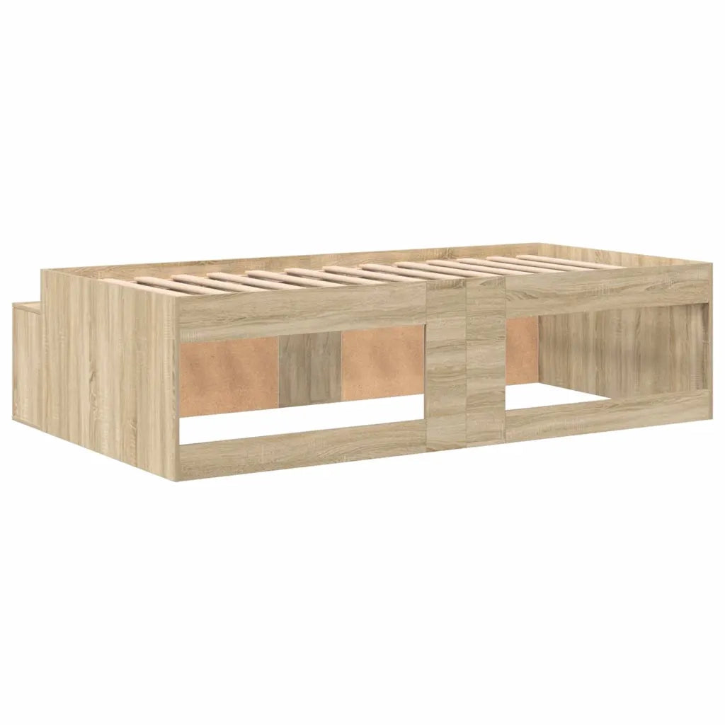 Struttura del letto con cassetto Rovere Sonoma 90 x 190 cm 3335207