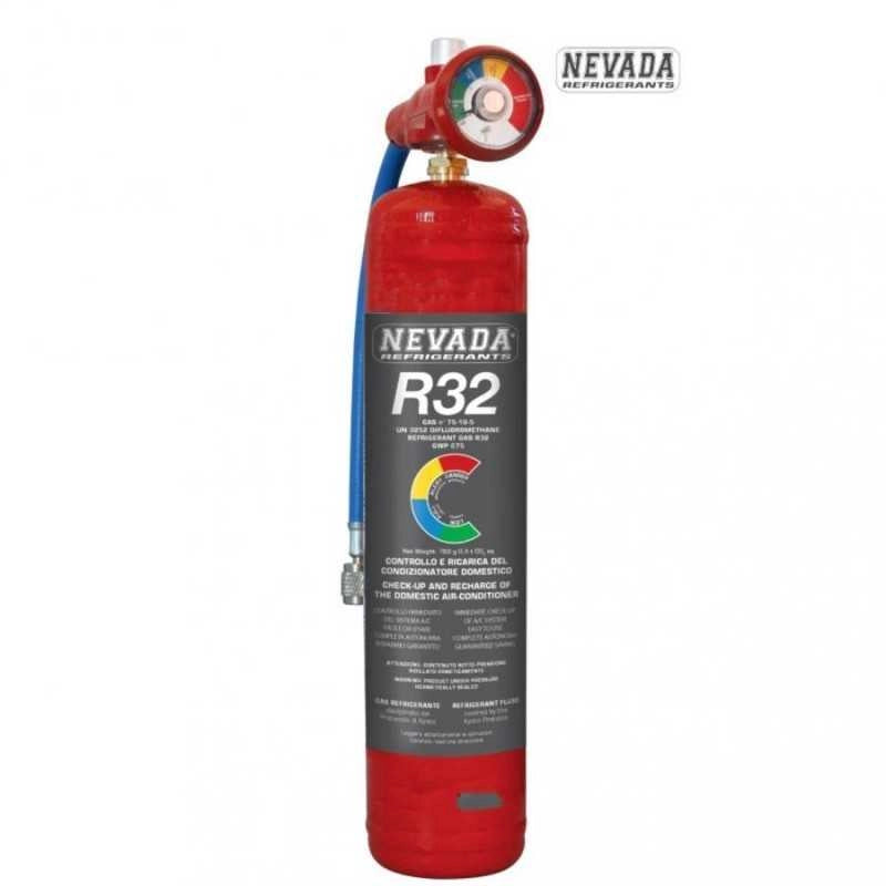 KIT RICARICA DIAGNOSI CONDIZIONATORI CLIMATIZZATORI GAS FREON R32 780gr - UNIVERSALE