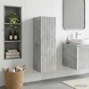 Mobiletto da Bagno a Muro Grigio Cemento 33 x 34,5 x 100 cm