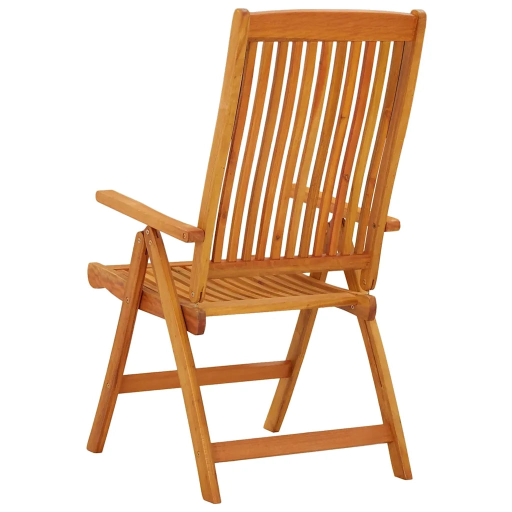 Sedie da Giardino Pieghevoli 2pz in Legno Massello di Eucalipto 316069