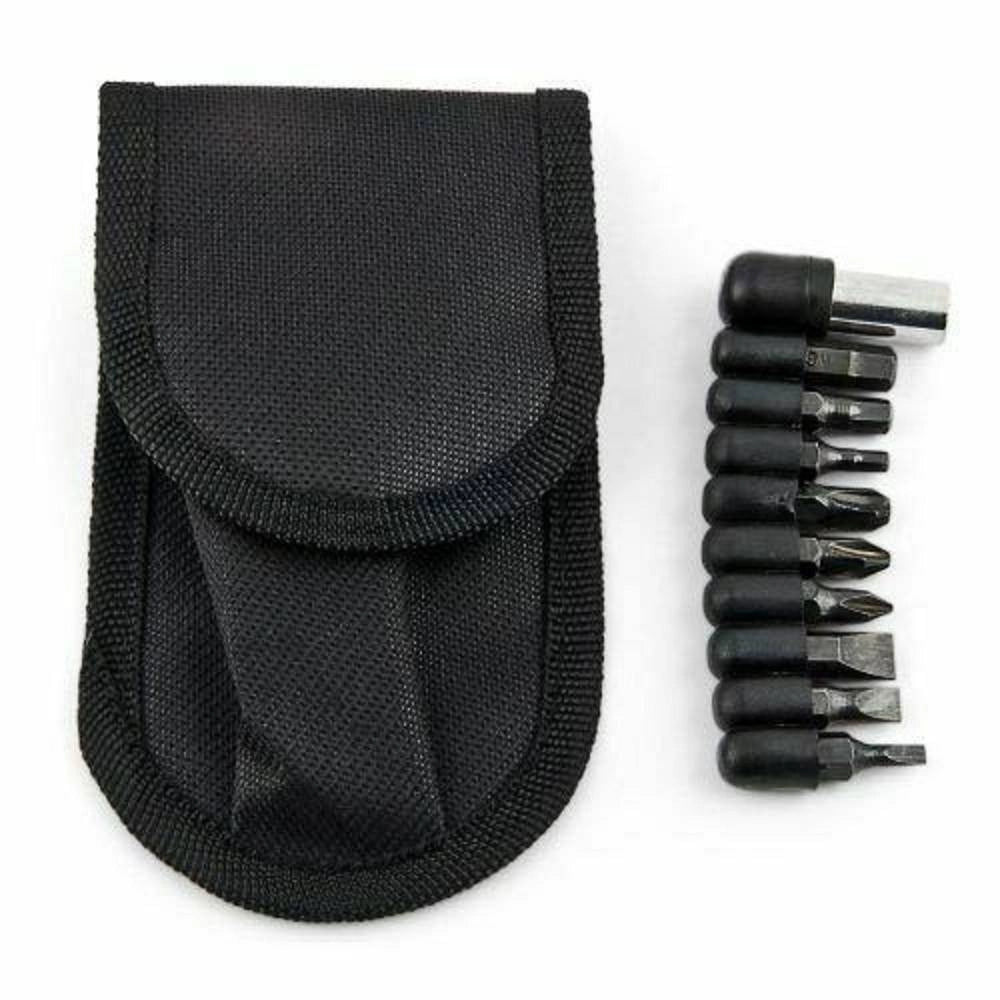 Trade Shop - Pinza Tascabile Multifunzione Con 15 Funzioni In Acciaio Con Astuccio Utensile -