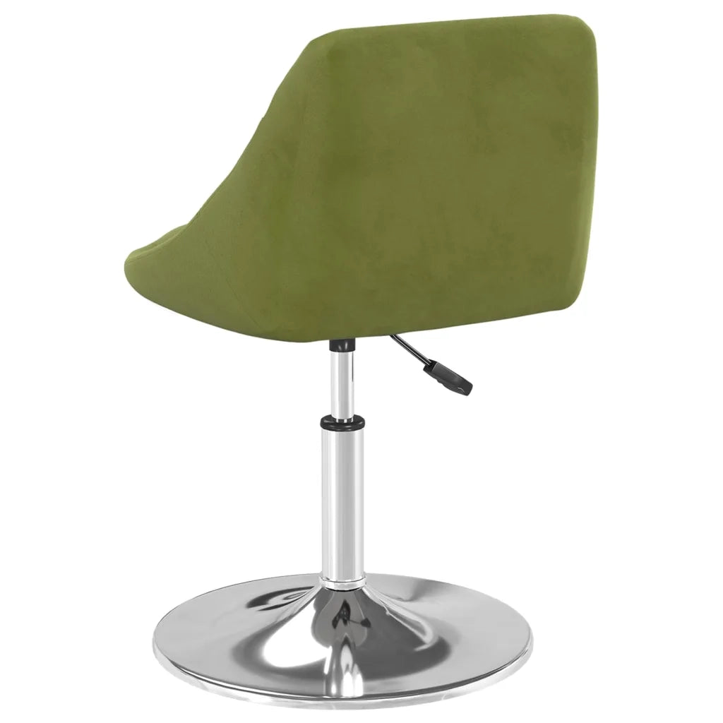 vidaXL Sedie da Pranzo Girevoli 6 pz Verde Chiaro in Velluto