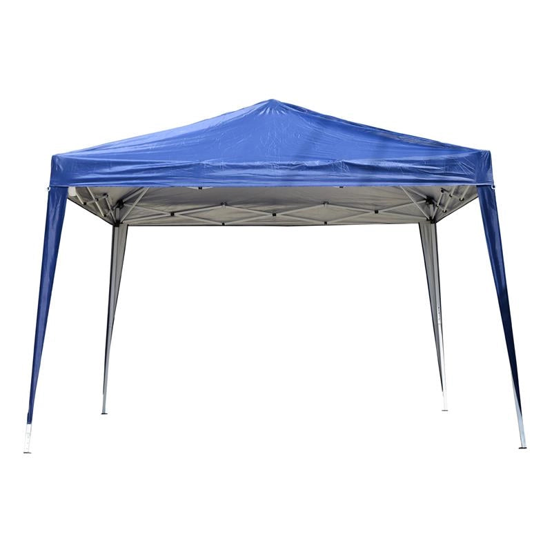 GAZEBO STRUTTURA IN ACCIAIO PIEGHEVOLE RIVESTIMENTO TESSUTO OXFORD BLU 3X3M
