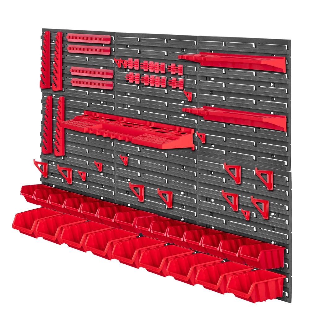 Pannello portautensili KADAX, parete portautensili 117x78cm, 66 LED, scaffale per officina/garage