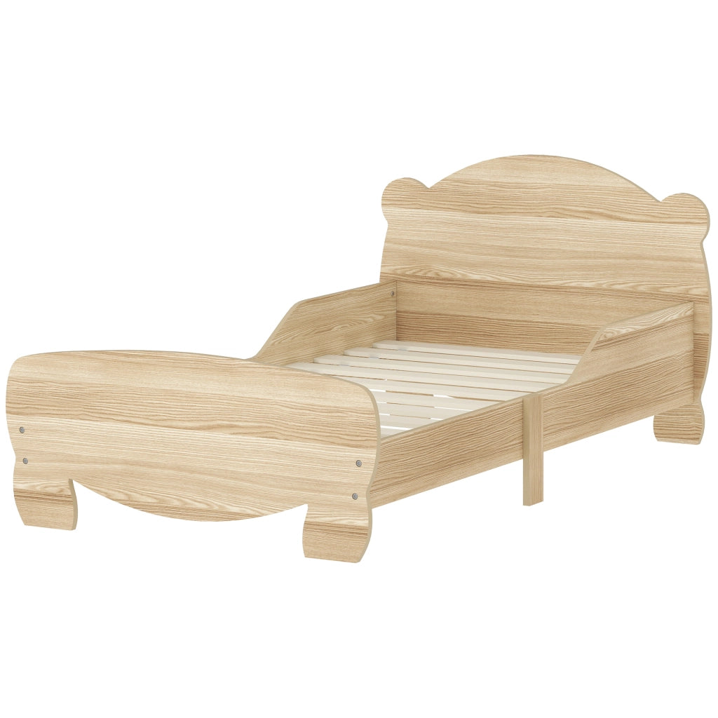 Letto a soppalco per bambini con barriere ¨C zephmum ¨C 70x140 cm legno naturale