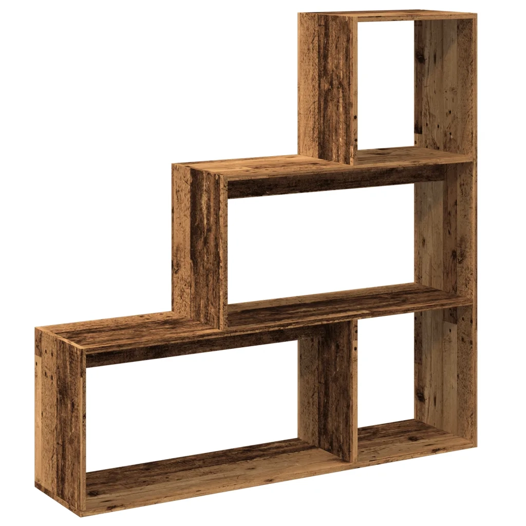 Libreria Divisorio 3Ripiani Legno Antico 123x29x123 Truciolato 857992