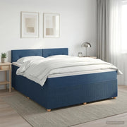 Letto box spring con materasso Blu 180 x 200 cm Tessuto 3451530