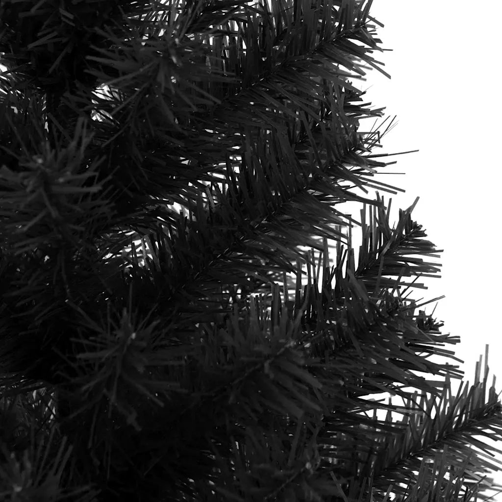 Albero di Natale con 150 LED con supporto Nero 120 cm PVC