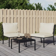 Sedia da patio-Sedie da Giardino con Cuscini Sabbia 2pz 60x74x79 cm Acciaio