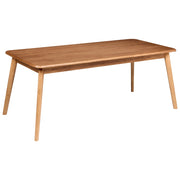 Tavolo da pranzo impiallacciato in legno di quercia scura MDF Gambe in legno di olmo 200 x 90 cm Piano rettangolare impiallacciato
