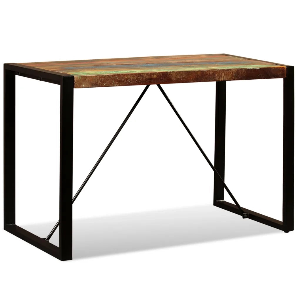 Tavolo da Pranzo in Legno Massello Anticato 120 cm 243998