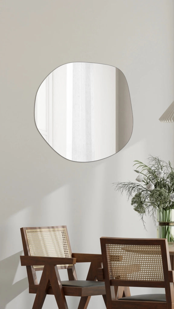 Specchio organico Hispanohogar con LED perimetrale a 2 colori di luce 80