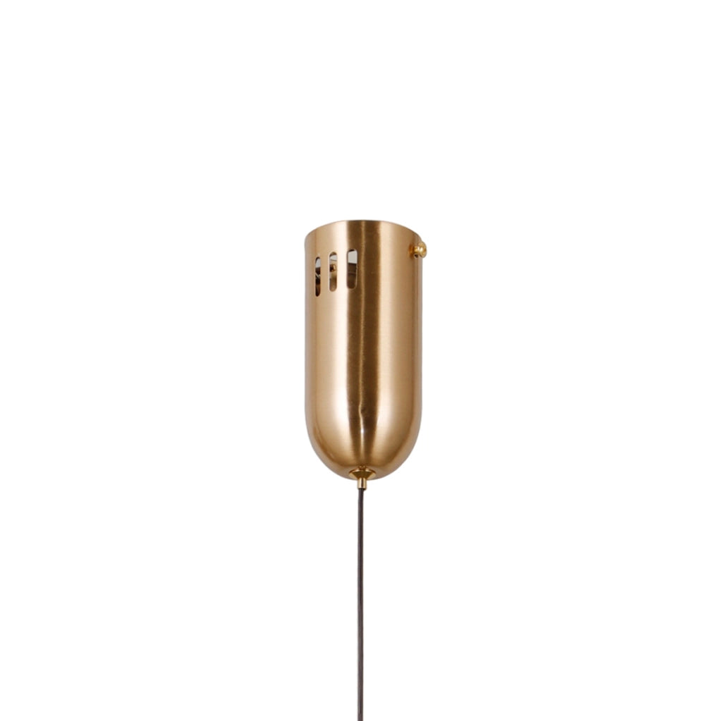 Lampada a sospensione Rastia LED 9W oro vetro opale