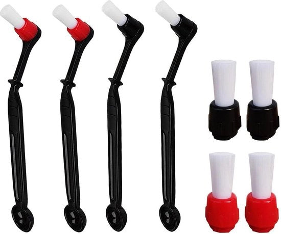 Set di spazzole di pulizia per macchina del caffè - 4 pezzi - spazzola di pulizia con gomito - pulizia a casa - attrezzo di pulizia - coppe di riserva - macchina del caffè.