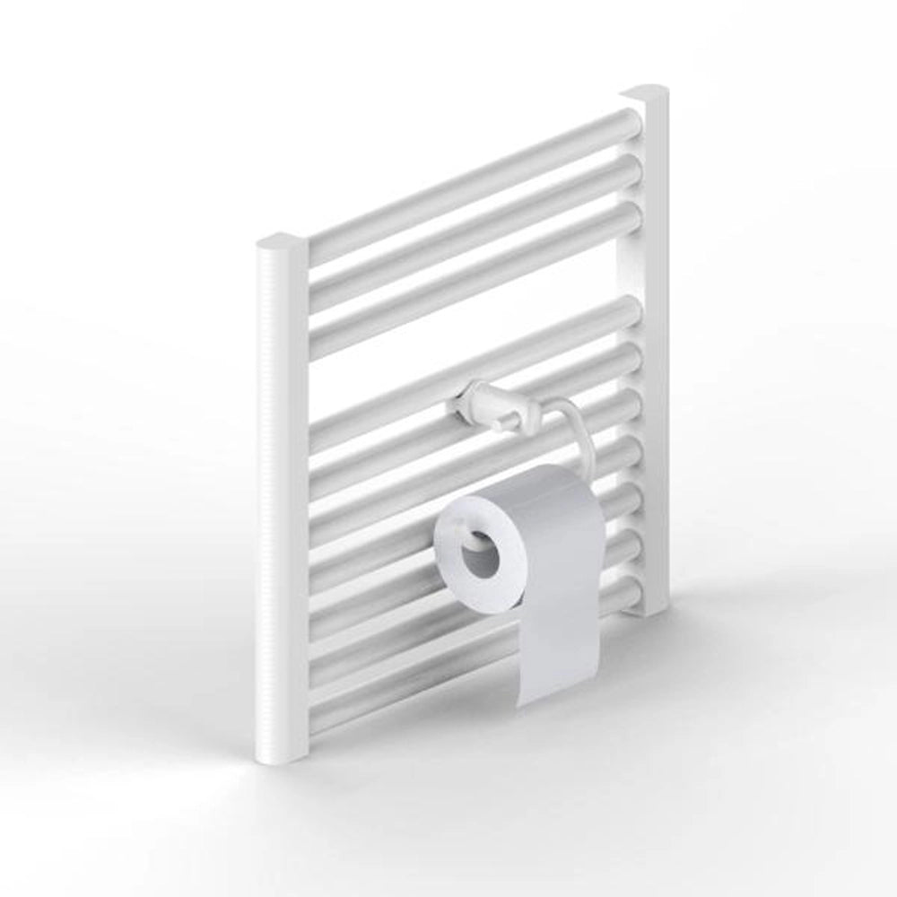 Portarotolo in Abs Bianco Serie Smart per Scaldasalviette e Termoarredo L. 12.6