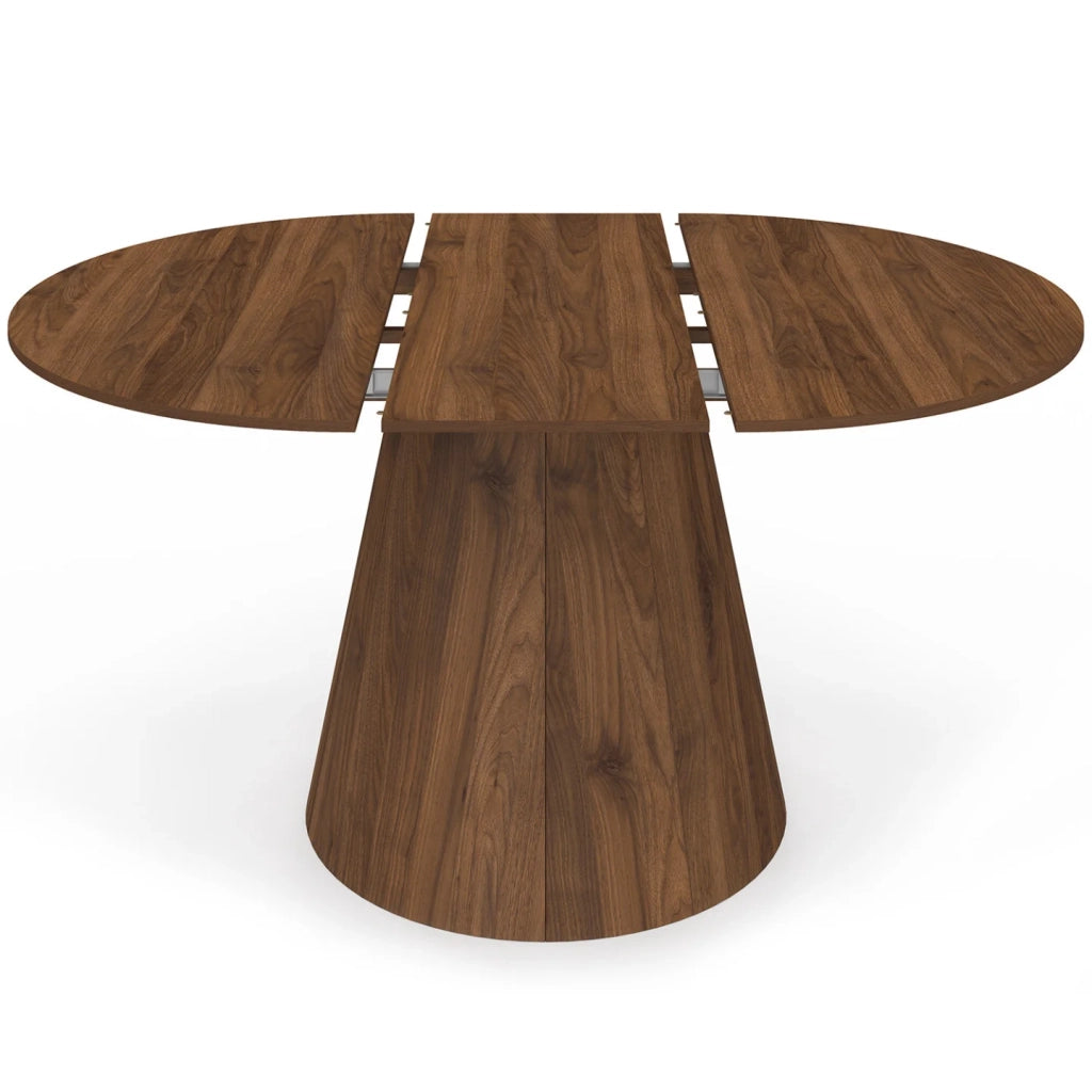 IDMarket - ANGELE tavolo da pranzo rotondo allungabile 4-8 persone noce 110-150 cm