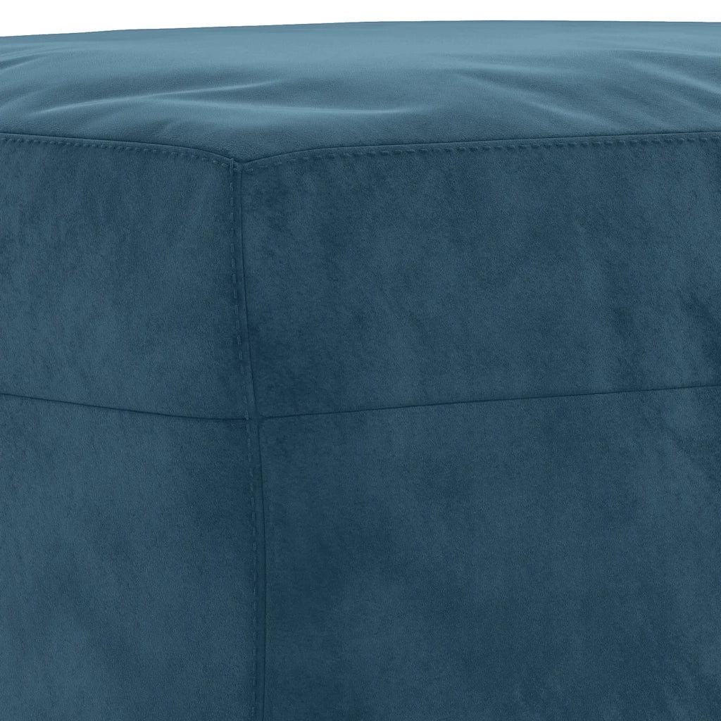 Poggiapiedi Blu 70x55x41 cm in Velluto 349326
