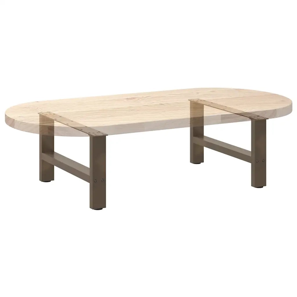 Gambe per Tavolino da Caffè in Acciaio Naturale 2 pz 60x(30-31) cm Acciaio 4013267