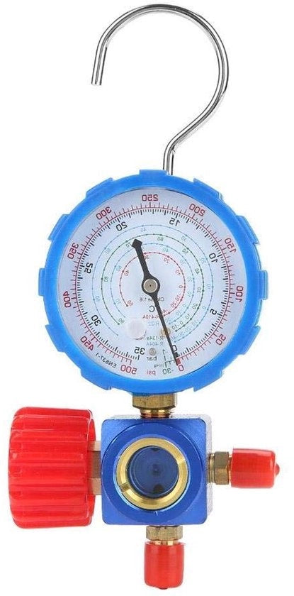 Manometro e valvola per climatizzazione, 500psi 35kgf/cm² con specchio visivo
