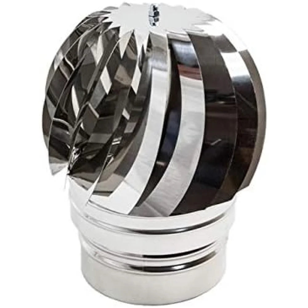 Fumaiolo radiante eolico inox base tonda (80mm)