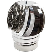 Fumaiolo radiante eolico inox base tonda (80mm)