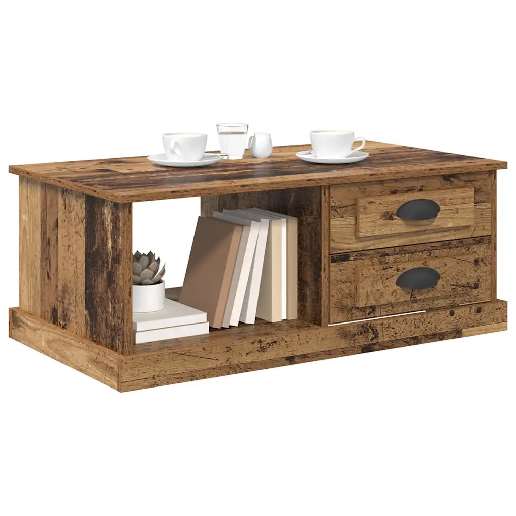 Tavolino da salotto con cassetto Legno vecchio 90 x 50 x 35 cm 881361